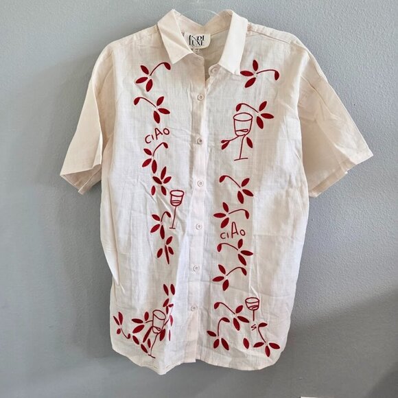 Indi Luxe Embroidered Ciao Top-S - Picture 2 of 3